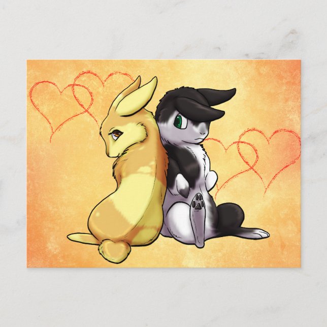 Bunny Kärlek Vykort (Framsida)