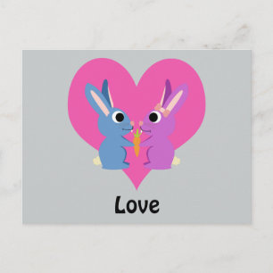 Bunny Kärlek Vykort