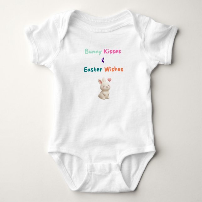 Bunny Kisses & Easter Wishes T Shirt (Framsida)