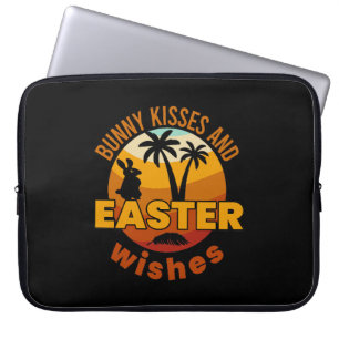 Bunny kisses och Påsk önskemål, Glad påsk Day Laptop Fodral