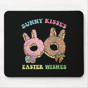 Bunny Kisses Påsk Önskemål Bunny Donut Egg Hunting Musmatta
