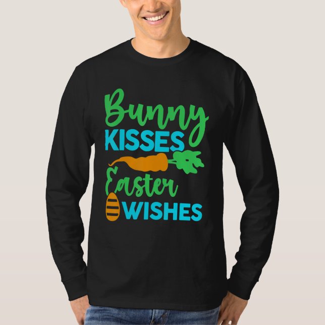 Bunny Kisses Påsk Önskemål Glad påsk Day Cute B T Shirt (Framsida)