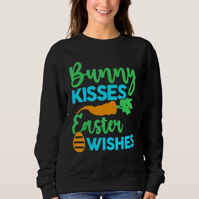 Bunny Kisses Påsk Önskemål Glad påsk Day Cute B T Shirt (Framsida)