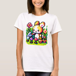  Bunny - Konsthantverk för Cute Pixel Art Nature D T Shirt