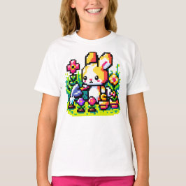  Bunny - Konsthantverk för Cute Pixel Art Nature D T Shirt