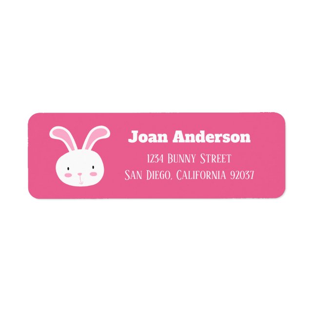 Bunny Label Returadress Etikett (Framsidan)