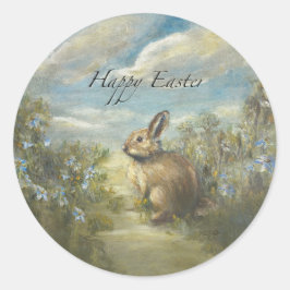 Bunny Lane PÅSK Runt Klistermärke