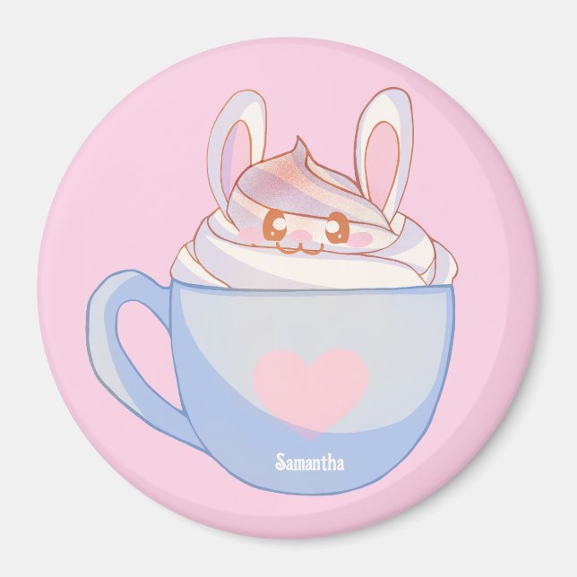 Bunny latte med kanel magnet (Framsidan)