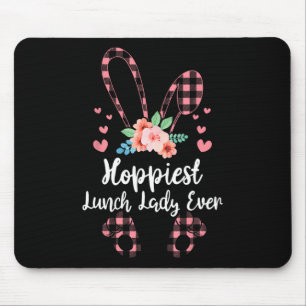 Bunny Leopard Hoppiest Lunch Dam någonsin Påsk Musmatta