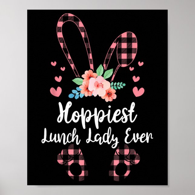 Bunny Leopard Hoppiest Lunch Dam någonsin Påsk Poster (Framsidan)