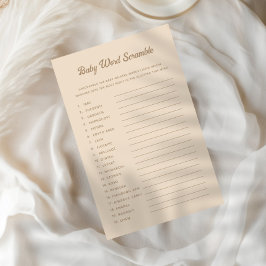 Bunny Light Beige Gender Reveal Baby Ord Scramble