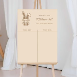 Bunny Light Beige Gender Reveal Boy eller Girl Cha Poster
