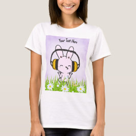 bunny lisenmusik, redigerbar t shirt