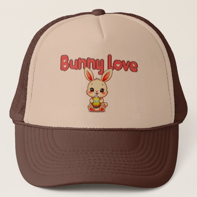 Bunny Love – Cute Easter Bunny Design - boné Keps (Framsida)