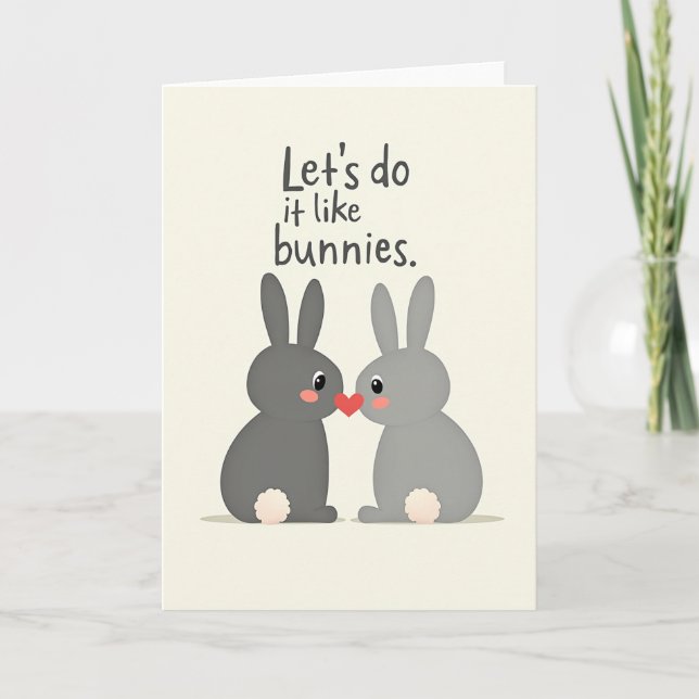 Bunny Love Lets Do It Now Card Kort (Framsida)