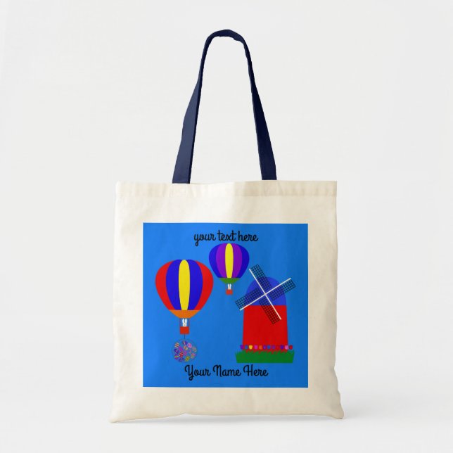 Bunny Luftballong #1 Tote Bag Tygkasse (Framsidan)
