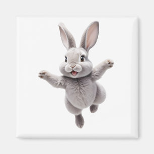 Bunny Lycklig-Roligt som rusar i kaninen Luft Magnet