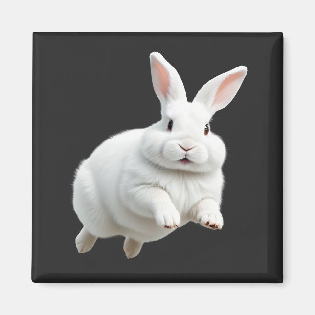Bunny Lycklig-Roligt som rusar i kaninen Luft Magnet (Framsidan)