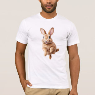 Bunny Lycklig-Roligt som rusar i kaninen Luft T Shirt