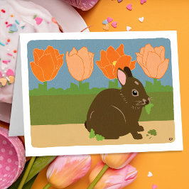 Bunny Lycklig Vår-kort Kort
