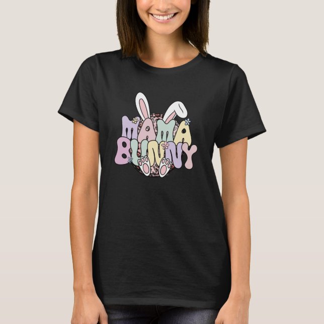 Bunny Mama Animal  Pet Owner  Rabbit Mom T Shirt (Framsida)