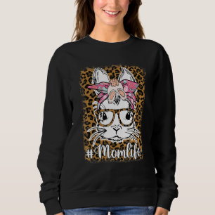Bunny Mamma Bunny Öron Glass Bow Mamma Life Messy T Shirt