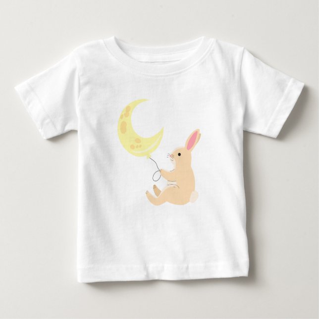 Bunny & Måne Baby T-Shirt (Framsida)