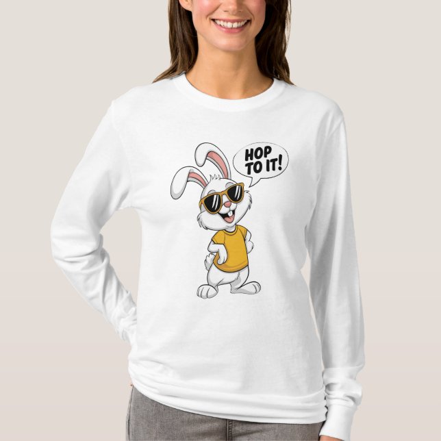 Bunny med attityd t shirt (Framsida)