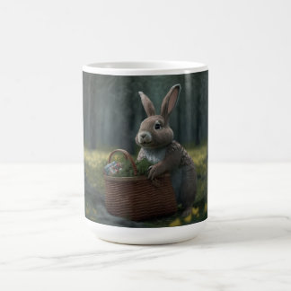 Bunny med Basket i Skogen Mugg