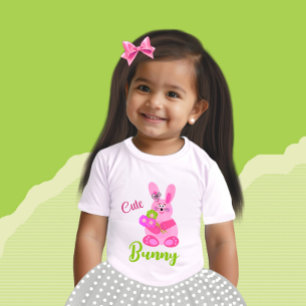 Bunny med blommor baby T-Shirt