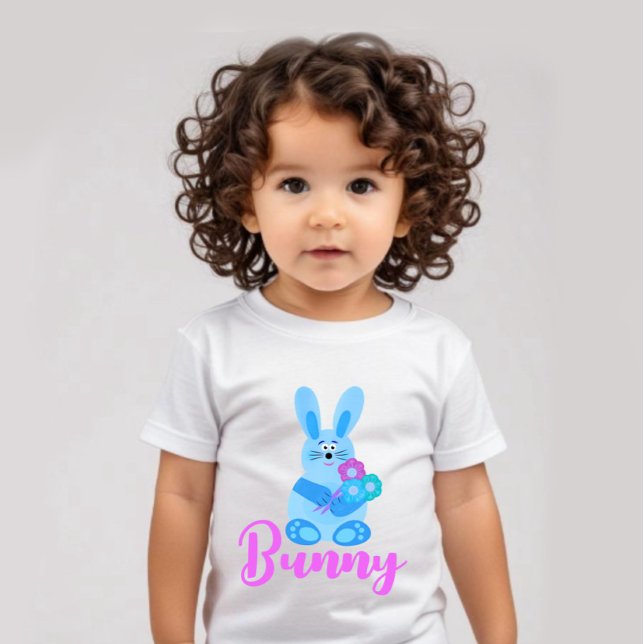 Bunny med blommor t shirt (Skapare uppladdad)