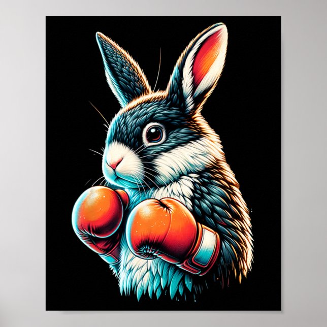 Bunny med boxinghandskar poster (Framsidan)
