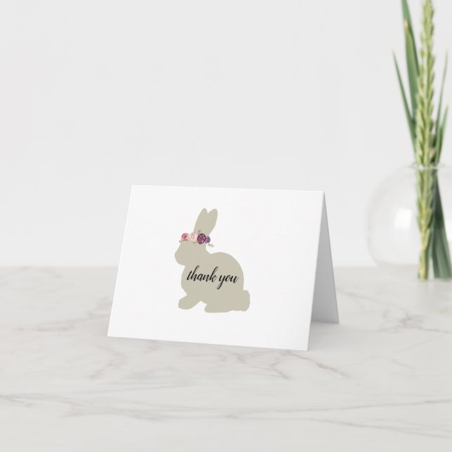 Bunny med Flowers Tack (Framsida)