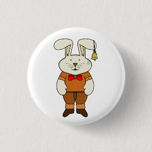 Bunny med klocka i örat knapp
