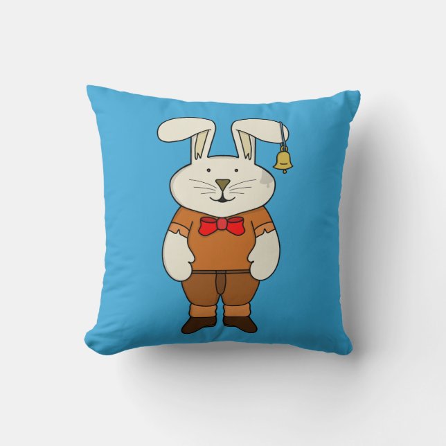 Bunny med klocka i örat kudde (Framsida)