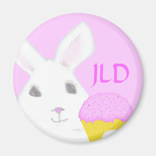 Bunny med Kopp Cake Magnet