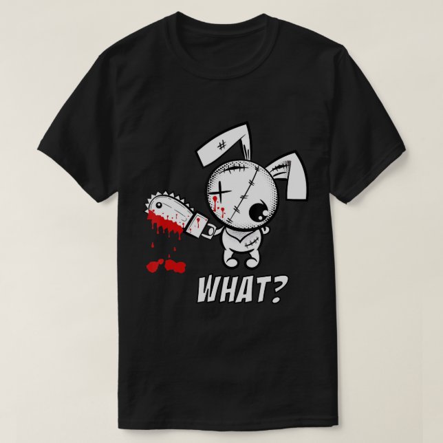 Bunny med motorsåg T-Shirt (Design framsida)