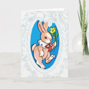 Bunny med Påsk-kort för Gult Helgkort