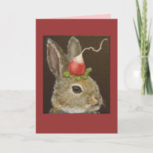 bunny med radiserat hatt-kort kort