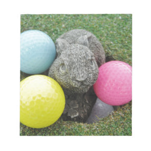 Bunny med rosa blue gult-ägg anteckningsblock