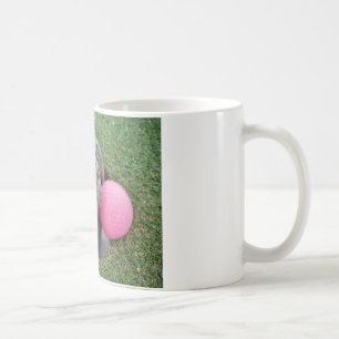 Bunny med rosa blue gult-ägg kaffemugg