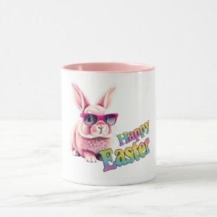 Bunny med Sunglass Glad påsk Manar Mugg