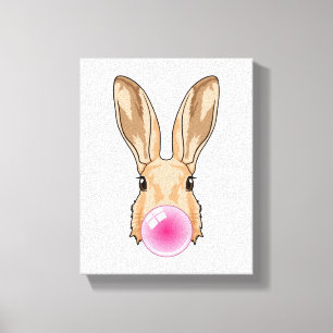 Bunny med tuggummi canvastryck