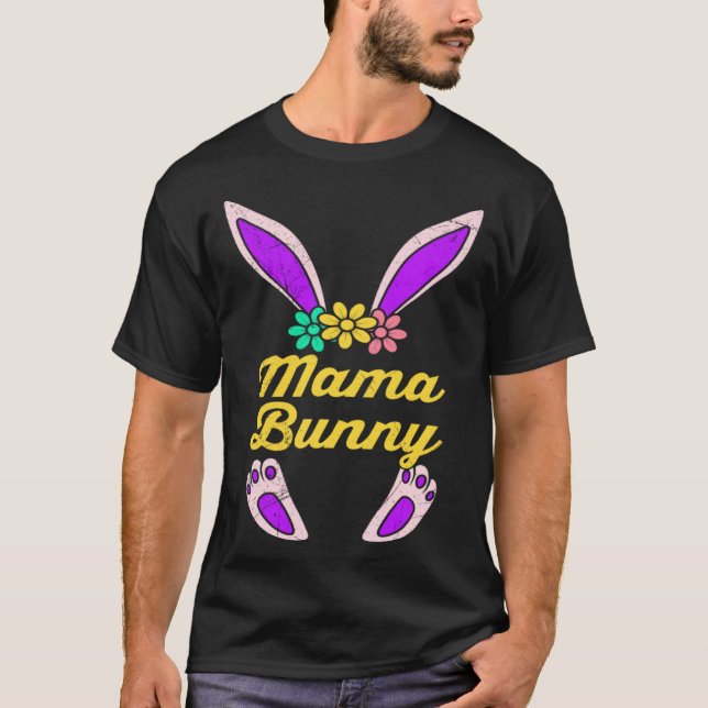Bunny Mom Easter Bunny Easter friends Mommy Mother T Shirt (Framsida)