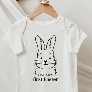 Bunny My First Påsk Namn Baby Bodykostydräkt T Shirt