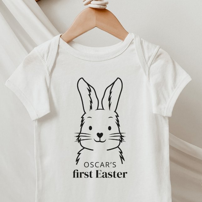 Bunny My First Påsk Namn Baby Bodykostydräkt T Shirt (Skapare uppladdad)