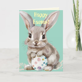 BUNNY n EGG PÅSK CARD Tack Kort