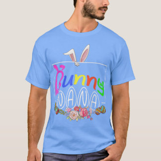 Bunny Nana Flower Påskägg Hunting Matching Fam T Shirt
