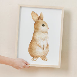Bunny Nature Woodland Nursery Decor Poster