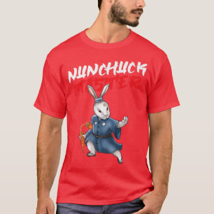 Bunny Nunchucks Master Japan Martial Arts MMA Kend T Shirt